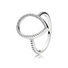 2020 NEW S925 Silver Rings Lace of Love Ring, Clear CZ Fit DIY Charm Original Female pop Jewellery