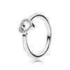 2020 NEW S925 Silver Rings Lace of Love Ring, Clear CZ Fit DIY Charm Original Female pop Jewellery