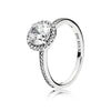 2020 NEW S925 Silver Rings Lace of Love Ring, Clear CZ Fit DIY Charm Original Female pop Jewellery