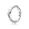 2020 NEW S925 Silver Rings Princess Wish Ring, Clear CZ Fit DIY Charm Original Female pop Jewellery