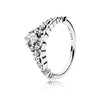 2020 NEW S925 Silver Rings Princess Wish Ring, Clear CZ Fit DIY Charm Original Female pop Jewellery