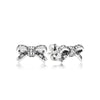2020 New 100% 925 Silver Earring All Hearts Earrings, Clear CZ Fit DIY Original Jewelry Birthd Gift