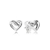 2020 New 100% 925 Silver Earring All Hearts Earrings, Clear CZ Fit DIY Original Jewelry Birthd Gift