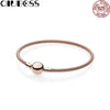 925 Sterling Silver Gold Mesh Bracelet Fit Charms jewelry Women Fashion Gift 596543 586543