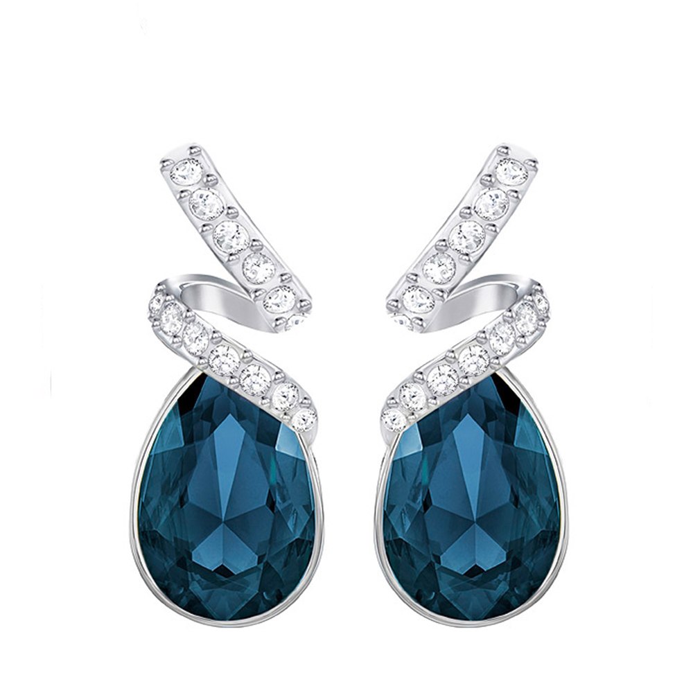 Laureen-Pierced-Earring-Blue-Rhodium-Earrings-Red 5408227 5367543