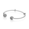 S925 Silver Limited Edition Floating Grains Bangle Shine & Clear CZ Fit DIY Original Charm Bracelets Women jewelry Gift