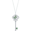 TIFF 925 Silver 1:1 Charm Key Pendant Necklace Original Women Jewellery Heart Shape Rose Gold 14K Gold Selection