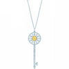 TIFF 925 Silver 1:1 Charm Key Pendant Necklace Original Women Jewellery Heart Shape Rose Gold 14K Gold Selection