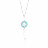 TIFF 925 Silver 1:1 Charm Key Pendant Necklace Original Women Jewellery Heart Shape Rose Gold 14K Gold Selection
