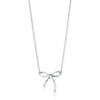 TIFF 925 Silver Charm Heart Shaped Bow Love Pendant Necklace Rose Gold Original Genuine Women Jewelry