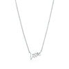 TIFF 925 Silver Charm Heart Shaped Bow Love Pendant Necklace Rose Gold Original Genuine Women Jewelry