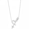 TIFF 925 Silver Charm Heart Shaped Bow Love Pendant Necklace Rose Gold Original Genuine Women Jewelry