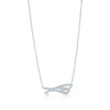TIFF 925 Silver Charm Heart Shaped Bow Love Pendant Necklace Rose Gold Original Genuine Women Jewelry