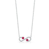 TIFF 925 Silver Charm Heart Shaped Bow Love Pendant Necklace Rose Gold Original Genuine Women Jewelry