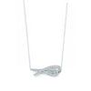 TIFF 925 Silver Charm Heart Shaped Bow Love Pendant Necklace Rose Gold Original Genuine Women Jewelry
