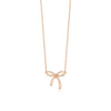 TIFF 925 Silver Charm Heart Shaped Bow Love Pendant Necklace Rose Gold Original Genuine Women Jewelry