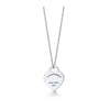 TIFF 925 Silver Fashion Heart Pendant Necklace Multi Color Selection Ladies Elegant Gift
