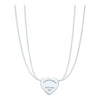TIFF 925 Silver Fashion Heart Pendant Necklace Multi Color Selection Ladies Elegant Gift