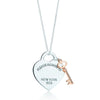 TIFF 925 Silver Fashion Heart Pendant Necklace Multi Color Selection Ladies Elegant Gift