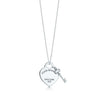 TIFF 925 Silver Fashion Heart Pendant Necklace Multi Color Selection Ladies Elegant Gift