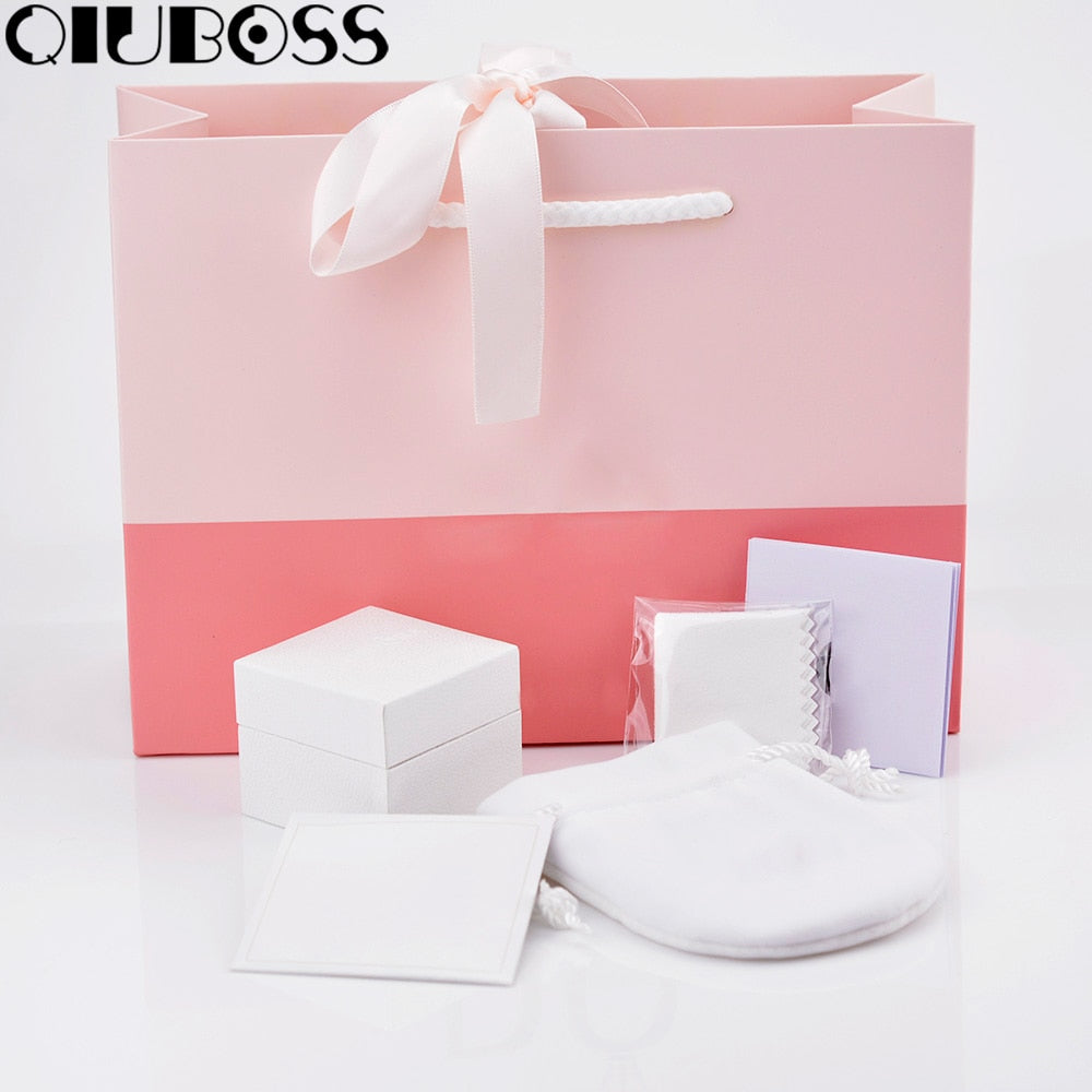 bangle Fashion Bracele Charm beads For Set box Women Original Jewelry charm birthd Small Gift box Pink Outer packing