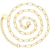 QMHJE Thick 3.3mm Gold Silver Color DIY Necklace Chain Basic  Stainless Steel Women Men Choker Link Jewelry  Accessory Geometric