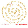 QMHJE Thick 3.3mm Gold Silver Color DIY Necklace Chain Basic  Stainless Steel Women Men Choker Link Jewelry  Accessory Geometric