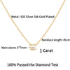 QYZB 925 Silver 18k Gold Plated Square Pendant D Color  Moissanite Necklace Jewelry for Women Wedding Party Fine Jewelry