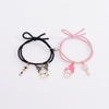 QiLuxy 2pcs\Set Cute Cartoon Couple Bracelet Magnet Ball Hand Men and Women Gift Friendship Charms Elastic Rope Jewelry