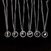 QiLuxy Vintage Circle Charm Necklaces for Women Men Alien Angel Punk Pendant Necklaces Hip Hop Party Jewelry