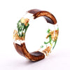 Handmade Secret New Wood Resin Ring Flowers Plants Inside Jewelry New Novelty Wood Ring Anniversary Ring