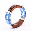 Handmade Secret New Wood Resin Ring Flowers Plants Inside Jewelry New Novelty Wood Ring Anniversary Ring