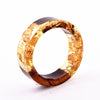 Handmade Secret New Wood Resin Ring Flowers Plants Inside Jewelry New Novelty Wood Ring Anniversary Ring