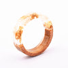 Handmade Secret New Wood Resin Ring Flowers Plants Inside Jewelry New Novelty Wood Ring Anniversary Ring