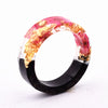 New Design Handmade Secret Novelty Wood Resin Ring Flowers Plants Inside Jewelry New Wood Ring Anniversary Ring