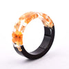 New Design Handmade Secret Novelty Wood Resin Ring Flowers Plants Inside Jewelry New Wood Ring Anniversary Ring