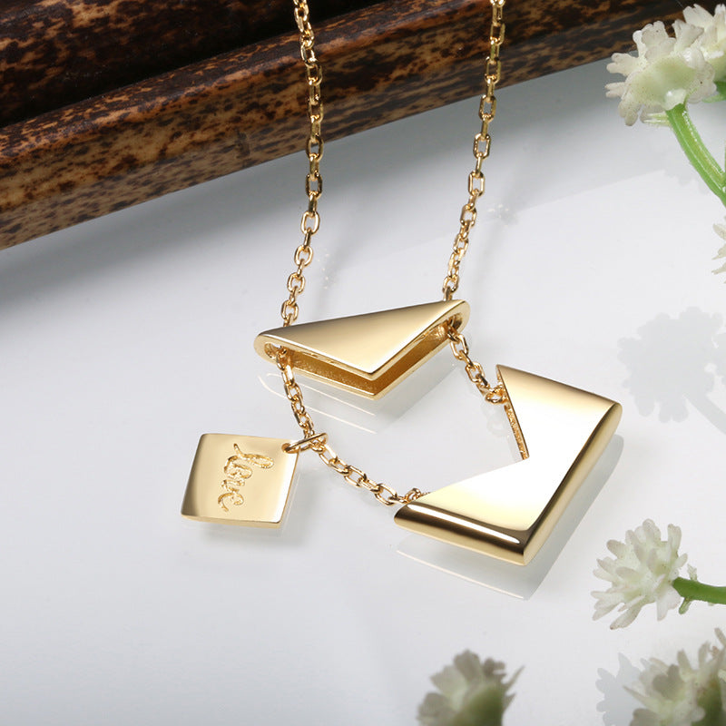 Quality 925 sterling silver love letter-envelope necklace design harm pendants necklace for women 2020 fine jewelry holid gift