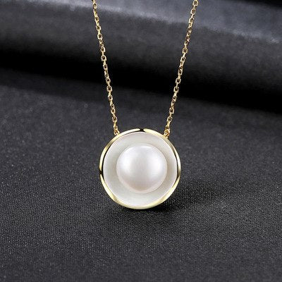 Quality new 925 sterling silver pearl pendants fashion simple shell design charms necklace pendants for women wild fine jewelry