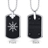Quantum Scalar Energy Bio Science Pendant Necklace For Men Dog Tag Japanese Technology Volcanic Lava Radiation Protection