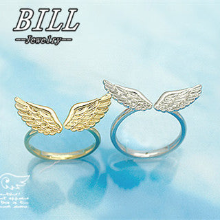 R163 Shiny Small Angel Wings Finger Rings For Women Fashion Jewelry Anillos Gold Silver Plated Anel Bijoux Ring HOT Selling