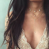 19Style Boho Necklaces for Women Vintage Silver Chain Long Waves Sun Statement Necklace Pendant Bohemian Choker Jewelry