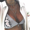 19Style Boho Necklaces for Women Vintage Silver Chain Long Waves Sun Statement Necklace Pendant Bohemian Choker Jewelry
