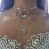 19Style Boho Necklaces for Women Vintage Silver Chain Long Waves Sun Statement Necklace Pendant Bohemian Choker Jewelry