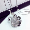 RAVIMOUR 2020 Animal Dog Pendant Necklaces for Women Jewelry Fashion Crystal Opal Long Necklace Silver Color Chain Collar Bijoux