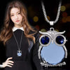 RAVIMOUR 2020 Animal Dog Pendant Necklaces for Women Jewelry Fashion Crystal Opal Long Necklace Silver Color Chain Collar Bijoux