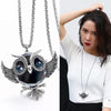 RAVIMOUR 2020 Animal Dog Pendant Necklaces for Women Jewelry Fashion Crystal Opal Long Necklace Silver Color Chain Collar Bijoux