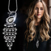 RAVIMOUR 2020 Animal Dog Pendant Necklaces for Women Jewelry Fashion Crystal Opal Long Necklace Silver Color Chain Collar Bijoux