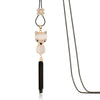 RAVIMOUR 2020 Animal Dog Pendant Necklaces for Women Jewelry Fashion Crystal Opal Long Necklace Silver Color Chain Collar Bijoux
