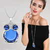 RAVIMOUR 2020 Animal Dog Pendant Necklaces for Women Jewelry Fashion Crystal Opal Long Necklace Silver Color Chain Collar Bijoux