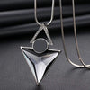 Fashion Choker Women Necklace Jewelry Geometric Crystal Statement Pendant Necklace Silver Color Long Chain Colar 2020